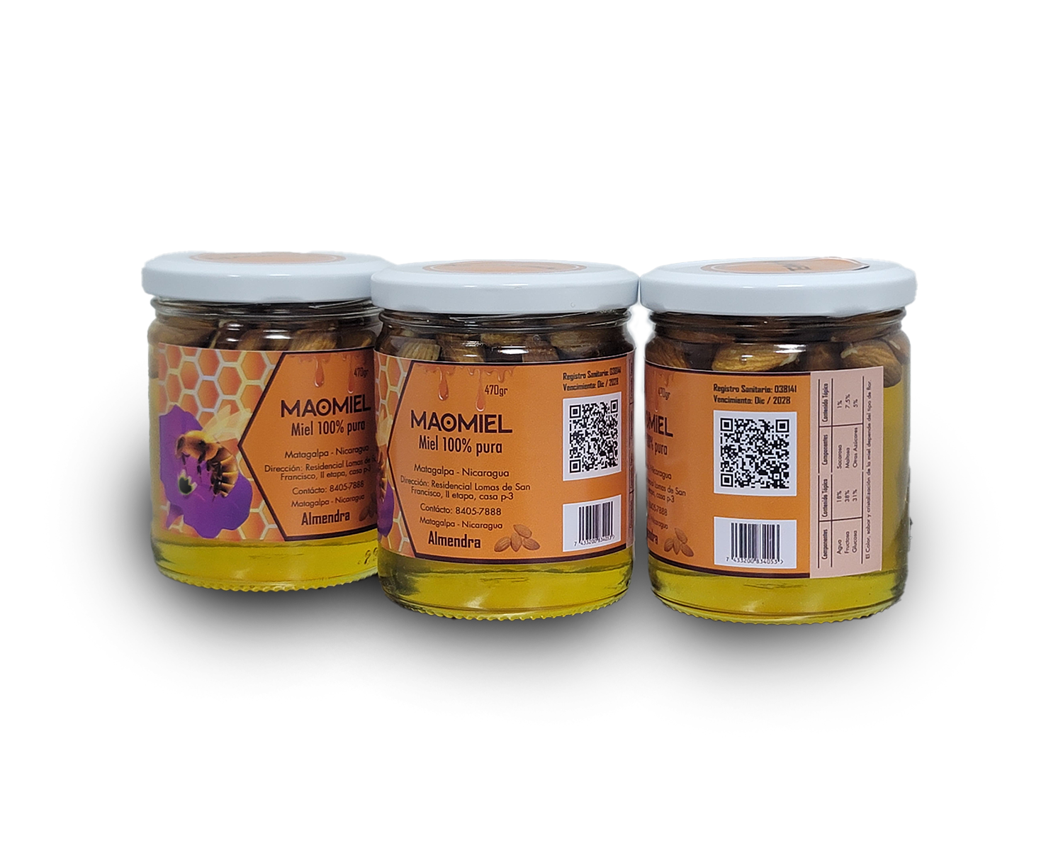 Miel con Almendras 513g